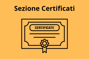 Sezione certificati